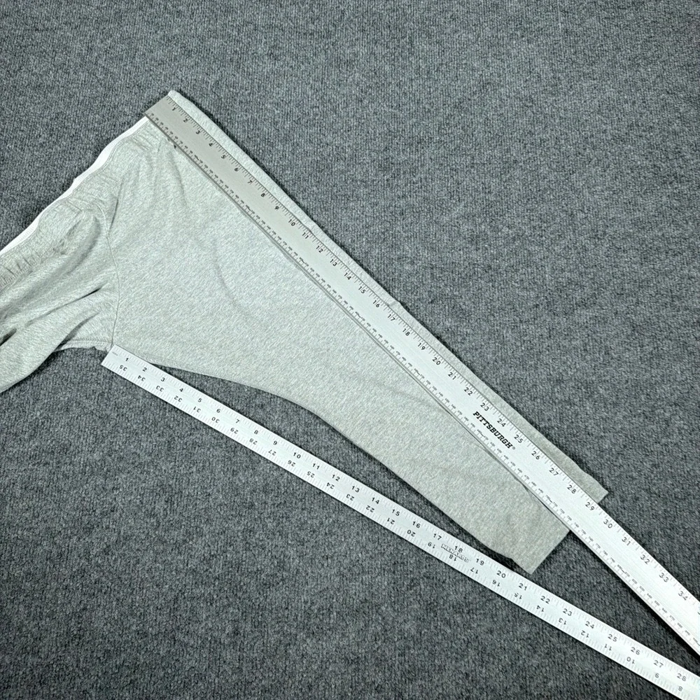Y2K Nike‎ Leggings Unisex Large Heather Gray Blue Tag Cropped Logo Vintage